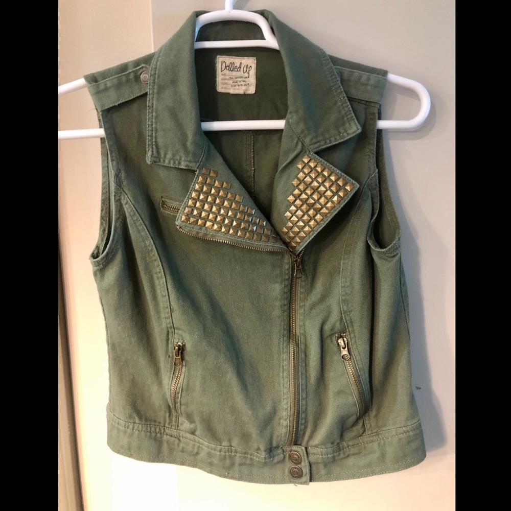 Green Denim Vest